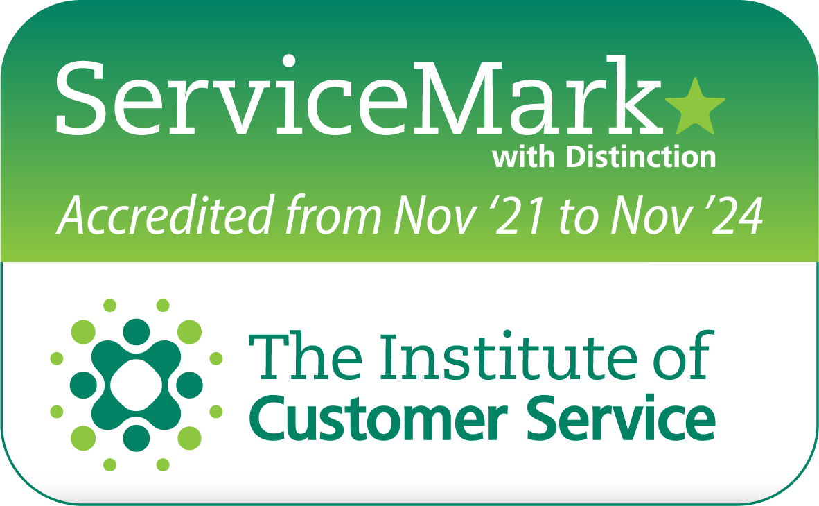 The Institute of Customer Service - Service Mark Distinction Accredited from November 2021 to November 2024